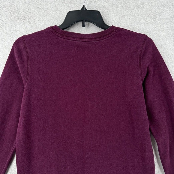 Pink Victoria's Secret Sweatshirt Womens SMALL Long Sleeve Graphic Burgundy - Picture 8 of 13